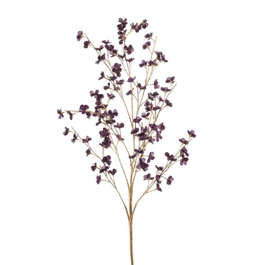 Blossom spray purple/gold 125cm