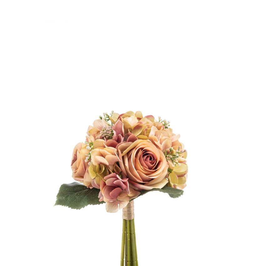 Hydrangea rose bundle mauve 32cm