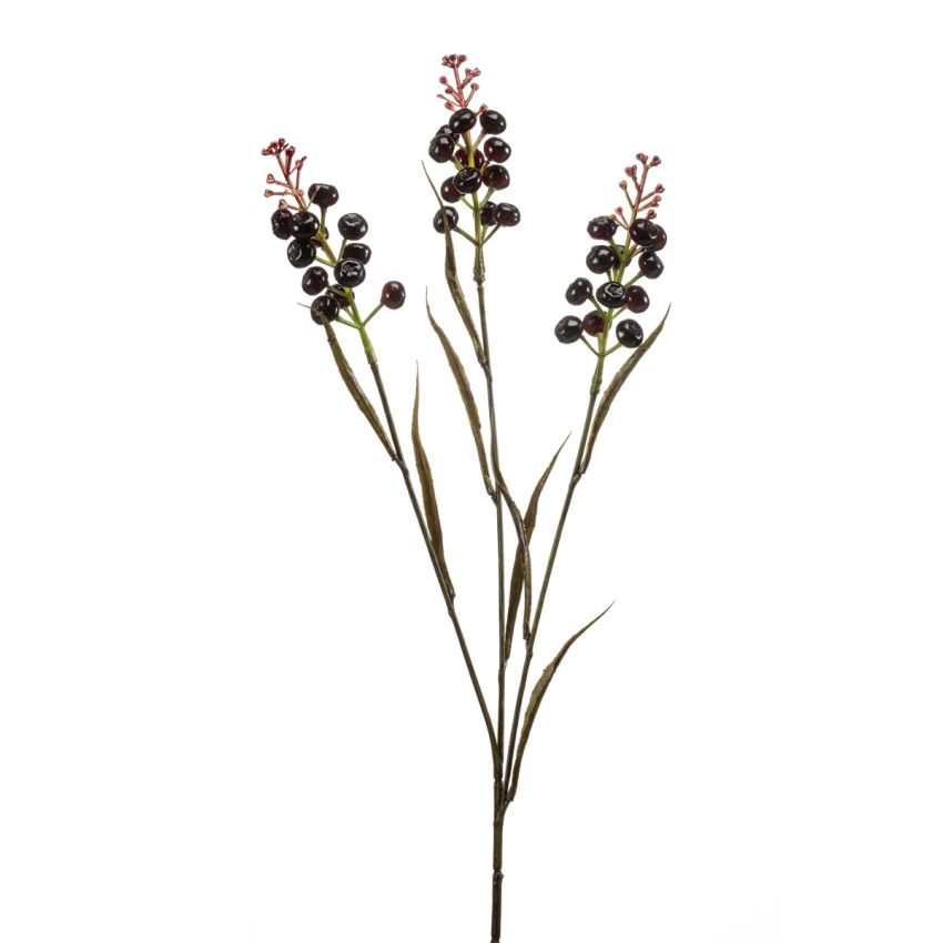 Berry spray burgundy 65cm