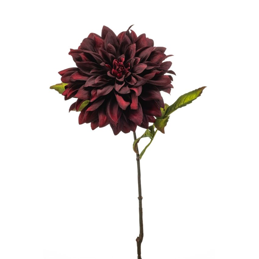Dahlia spray burgundy 55cm