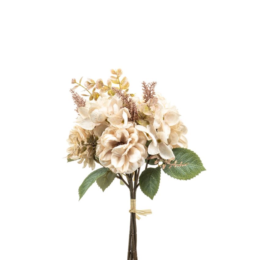 Rose hydrangea bundle cream 35cm