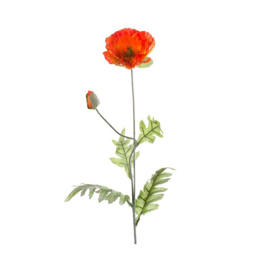 Poppy spray orange 70cm