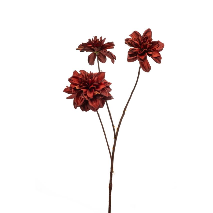 Dahlia spray dk orange 65cm