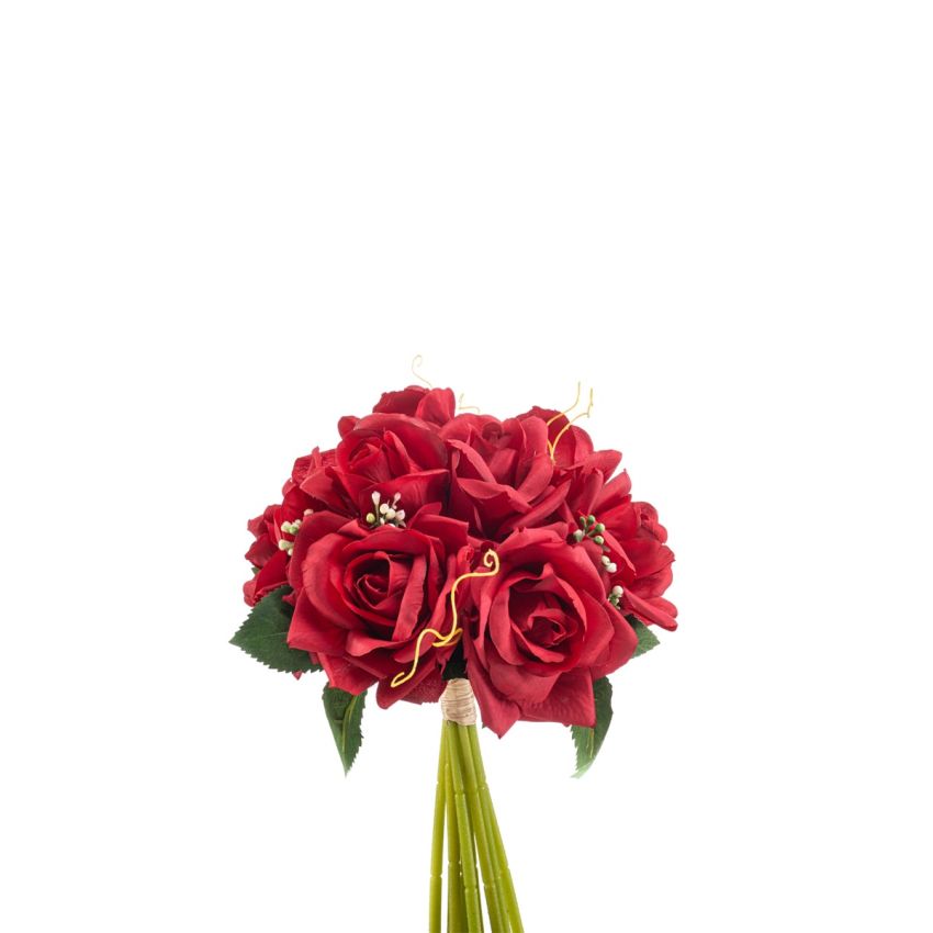 Rose bundle x9 red 28cm