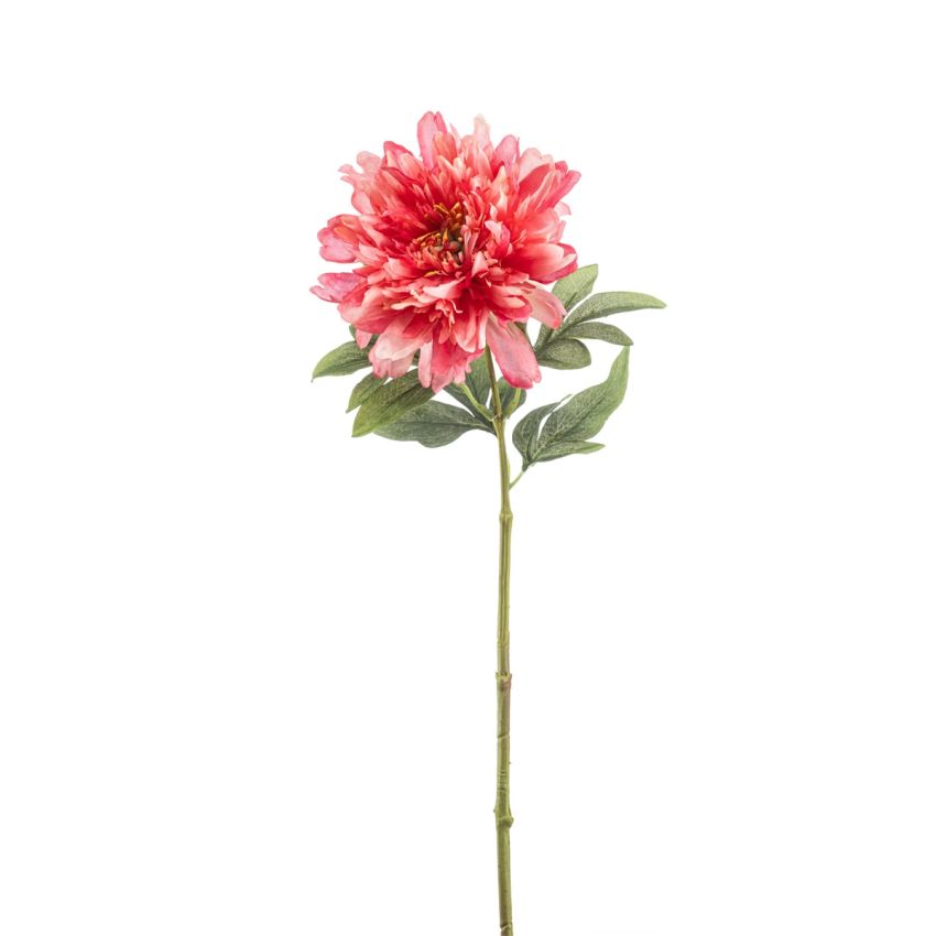 Peony spray coral 58cm