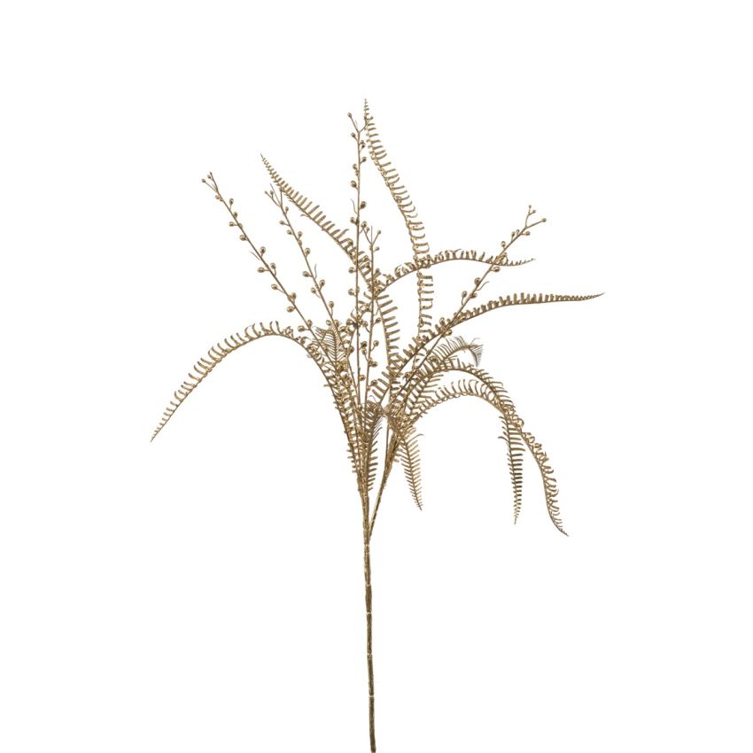 Fern spray x3 gold 78cm