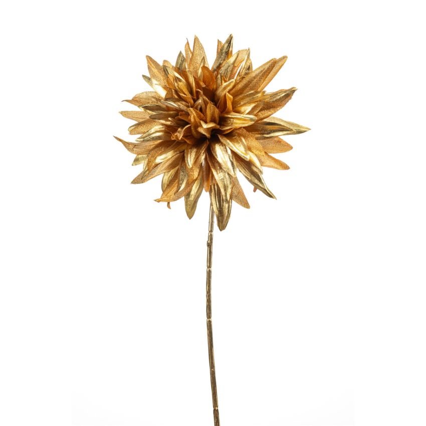 Dahlia spray yellow/gold 63cm