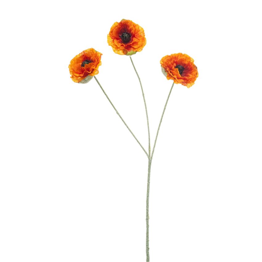 Poppy x3 orange 61cm