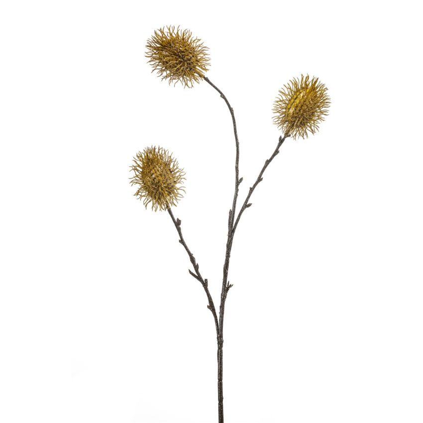 Thistle spray green glitter 77cm