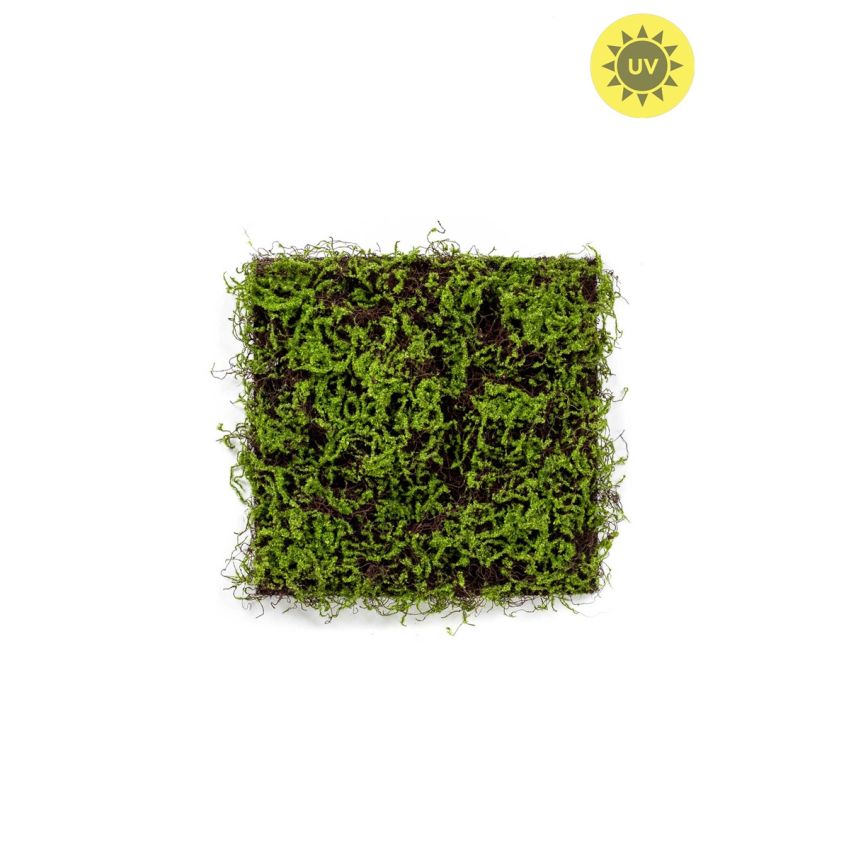 Grass mat with moss green/brown 50x50cm