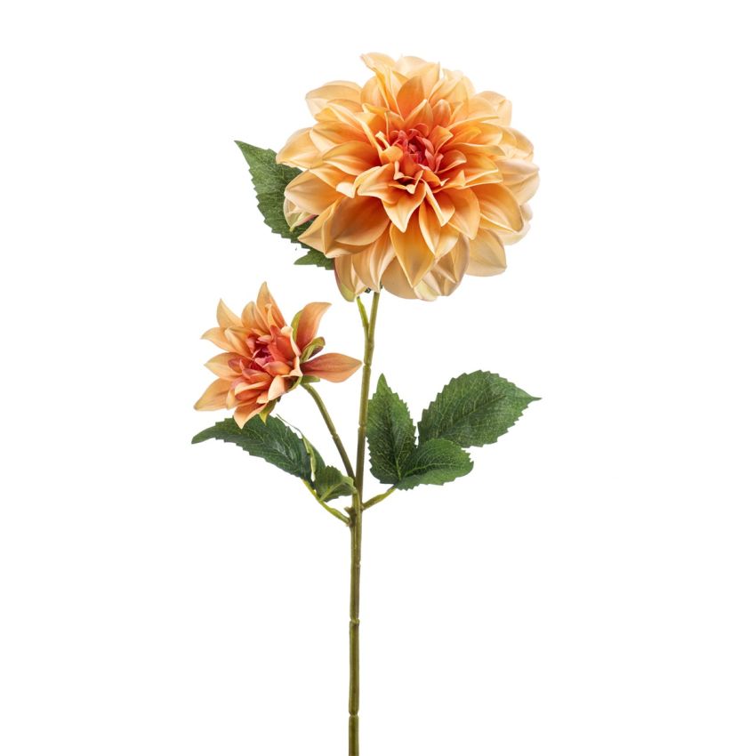 Dahlia w bud spray yellow/orange 60cm