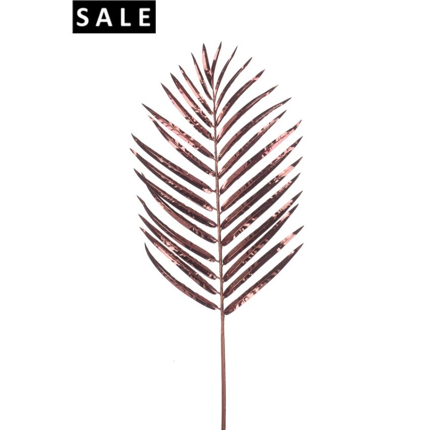 Areca palm leaf metallic burgundy 85cm