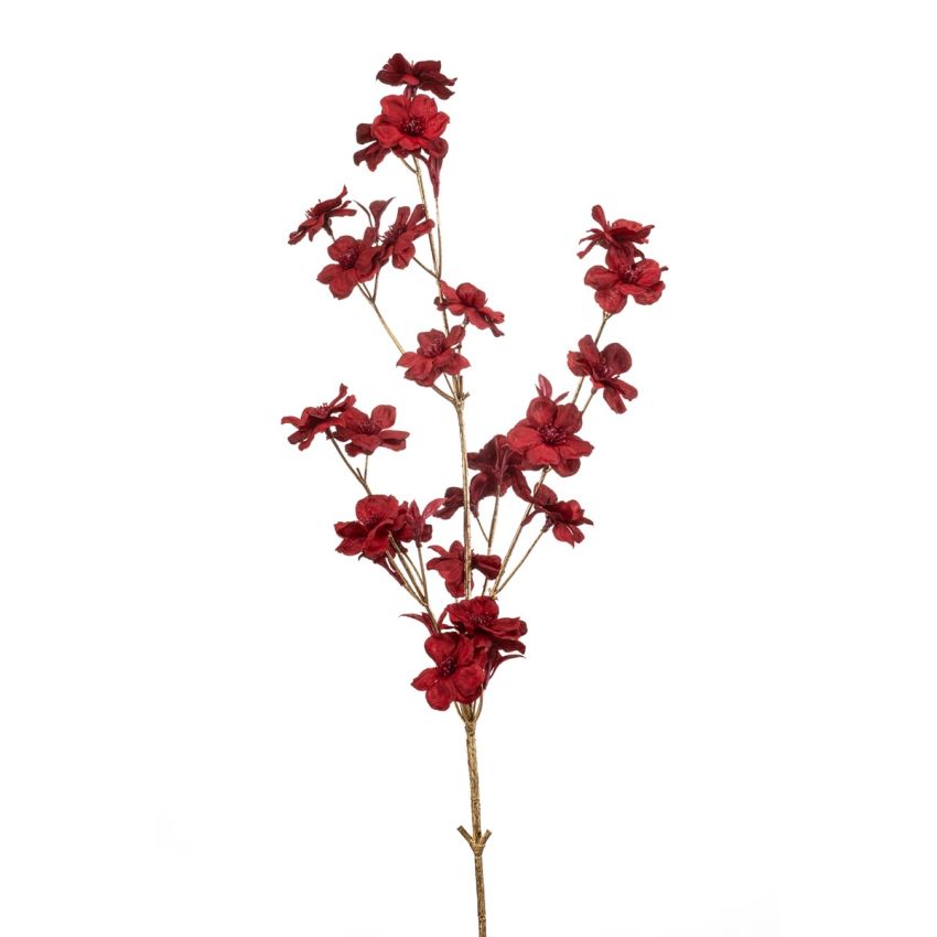 Blossom spray red/gold 75cm