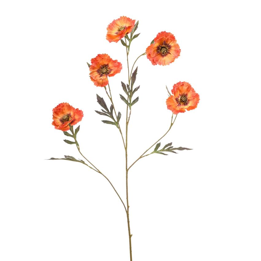 Poppy spray orange 113cm