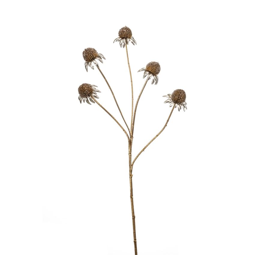 Rudbeckia spray gold silver glitter 70cm