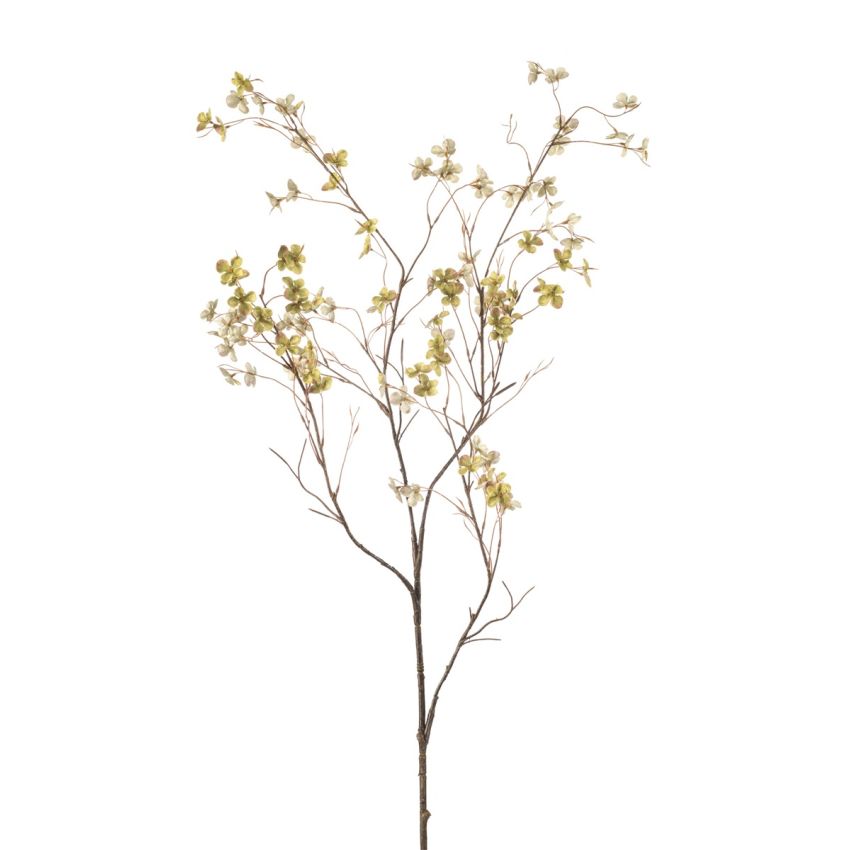 Hydrangea blossom spray x4 green 117cm