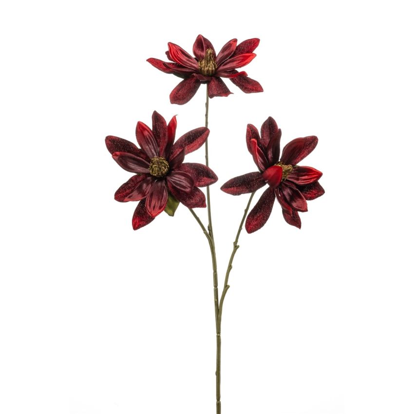 Magnolia spray red 70cm