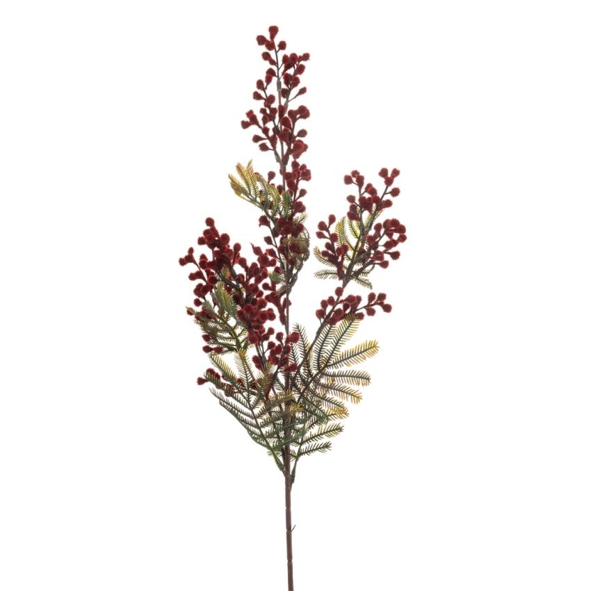 Mimosa spray red 75cm