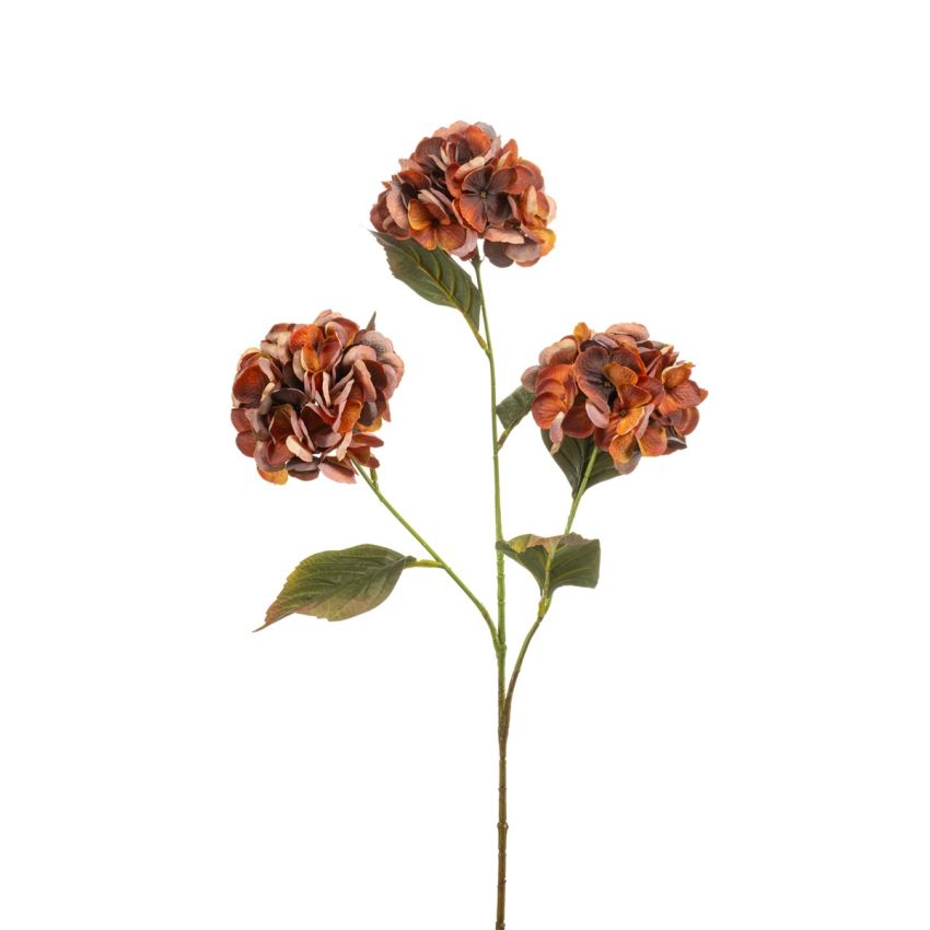 Hydrangea spray orange 77cm