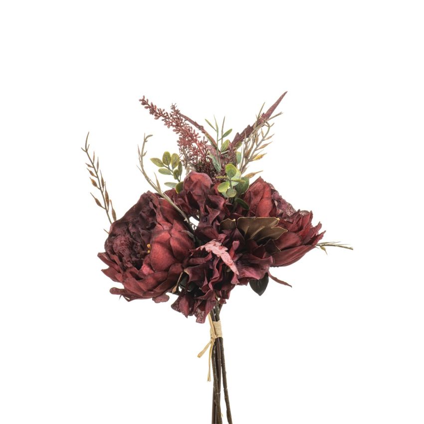 Peony hydrangea bundle red 30cm