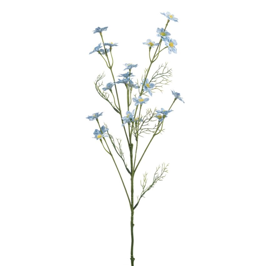 Wild flower spray lt blue 75cm