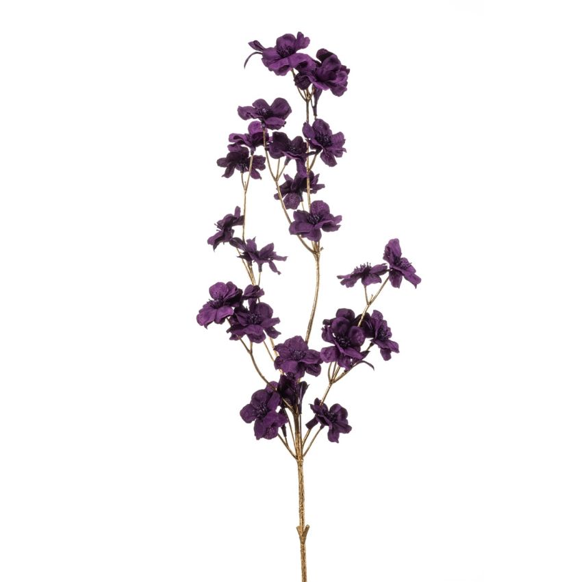 Blossom spray purple/gold 75cm
