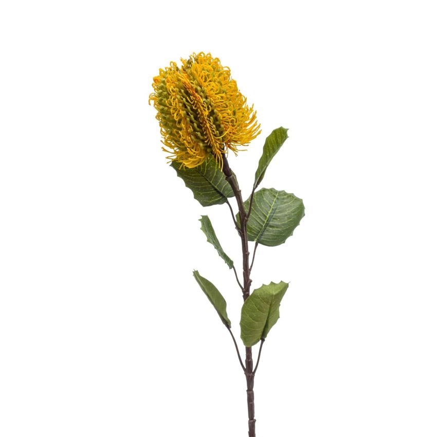 Banksia spray yellow 57cm