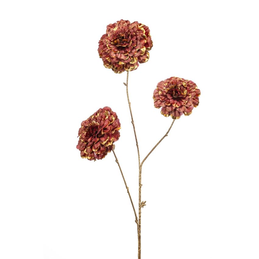 Zinnia spray mauve/gold 80cm