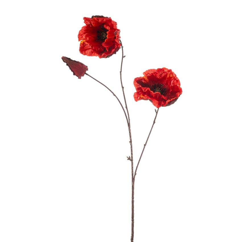 Poppy spray x3 red 82cm