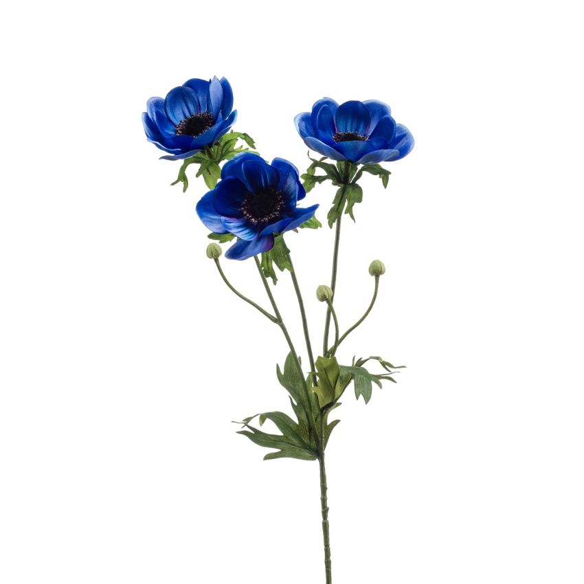 Anemone spray blue 75 cm