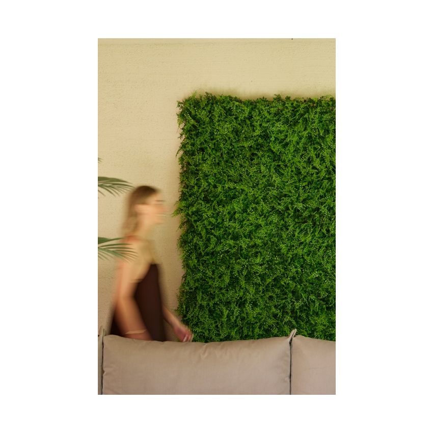 Fern/juniperus mix mat weather resistant/UV lt green 50x50cm