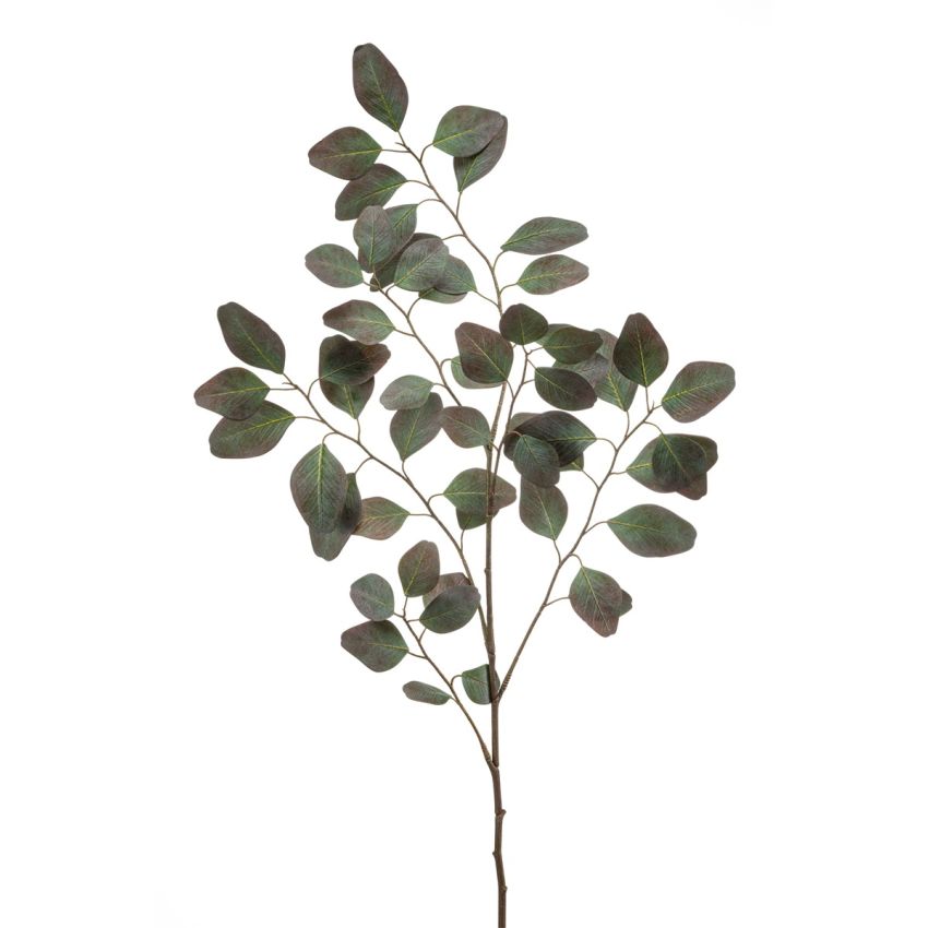 Eucalyptus spray grey/burgundy 100cm