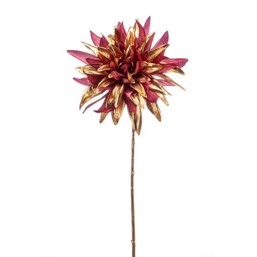Dahlia spray mauve/gold 63cm