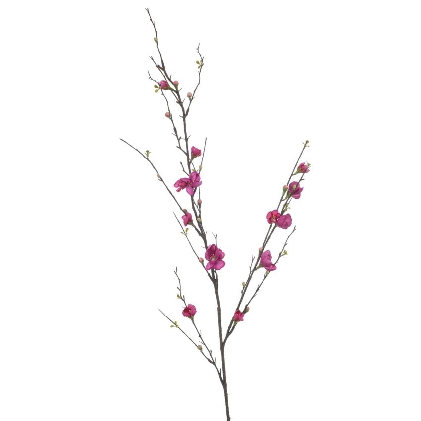 Quince blossom branch purple 125cm