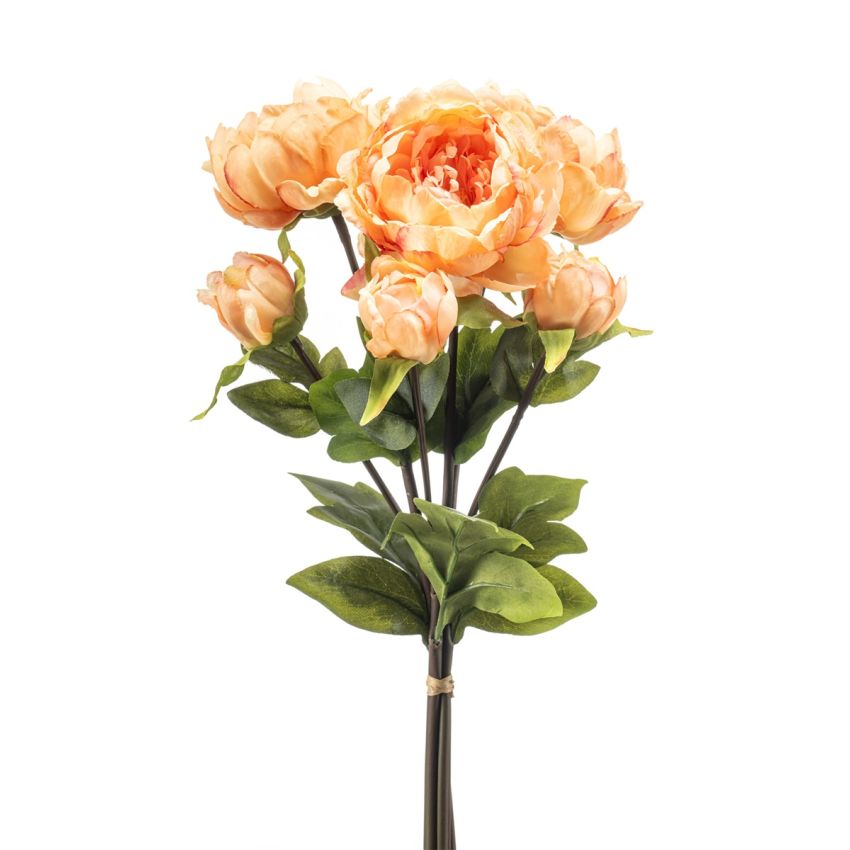 Peony bundle x3 lt orange 50cm
