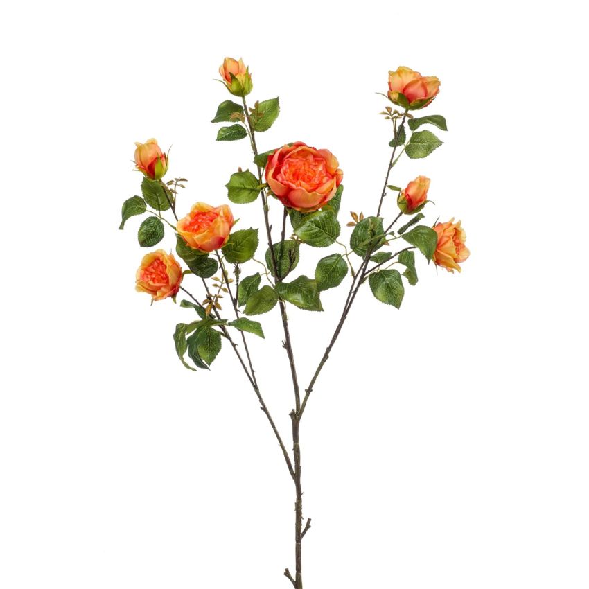 Rose london branch x3 orange 110cm