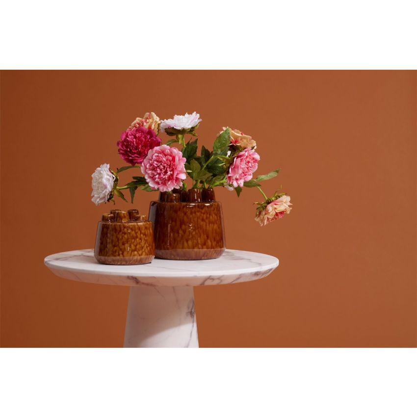 Peony spray RT orange 56cm