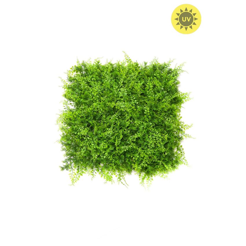 Fern/juniperus mix mat weather resistant/UV lt green 50x50cm