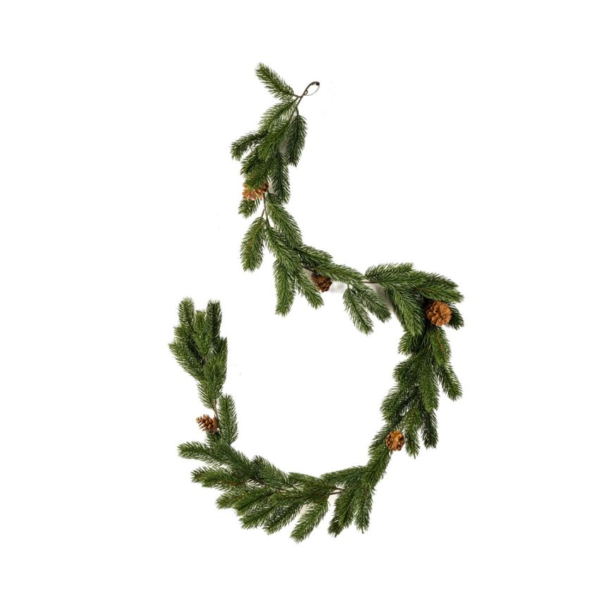 Pine garland w cones 180cm
