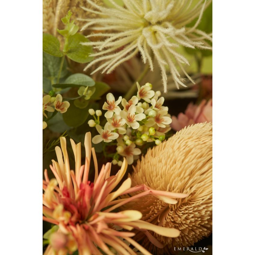 Wax flower spray cream 78cm