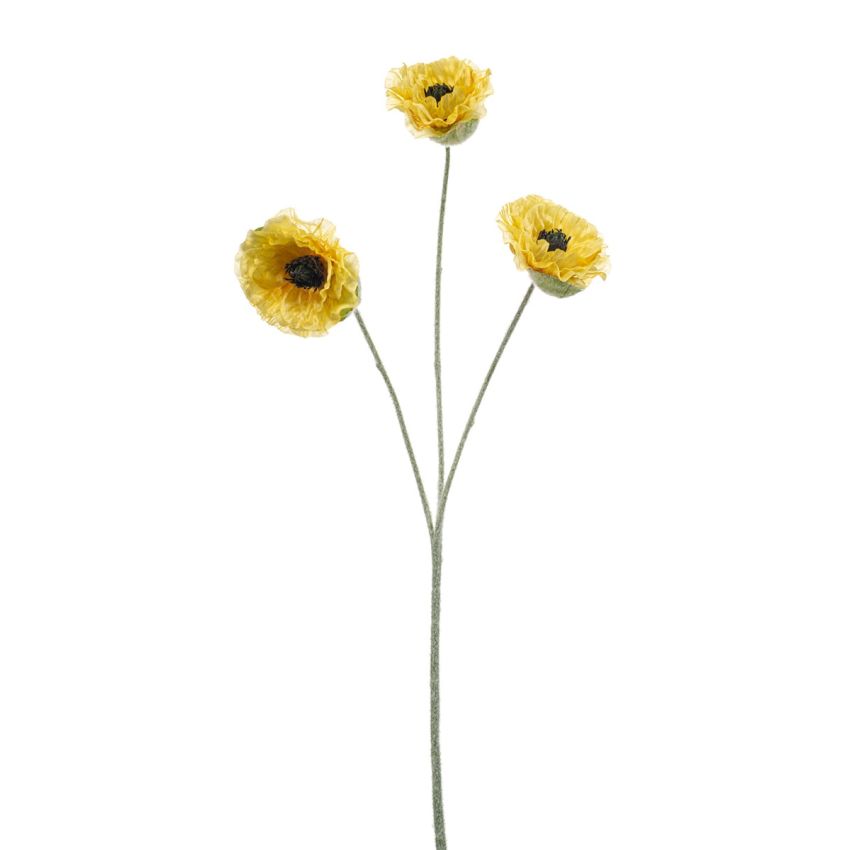 Poppy x3 yellow 61cm