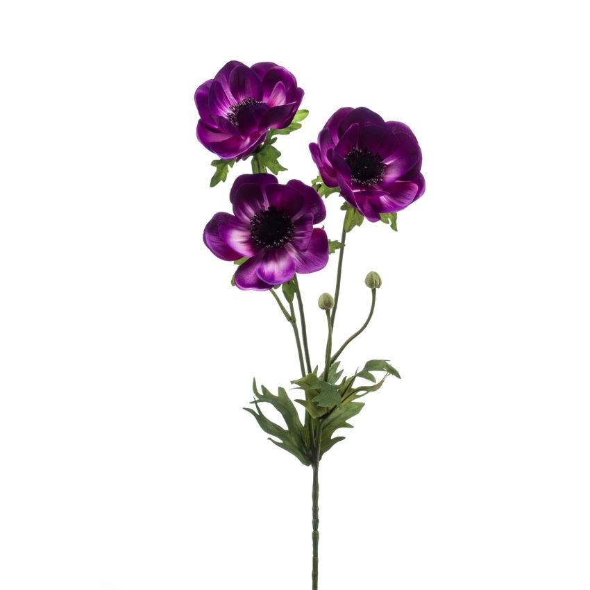 Anemone spray purple 75 cm
