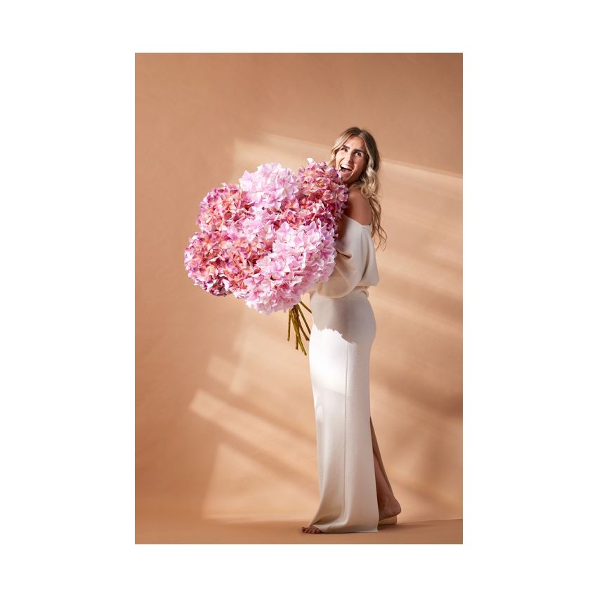 Hydrangea XL spray lt pink 90cm