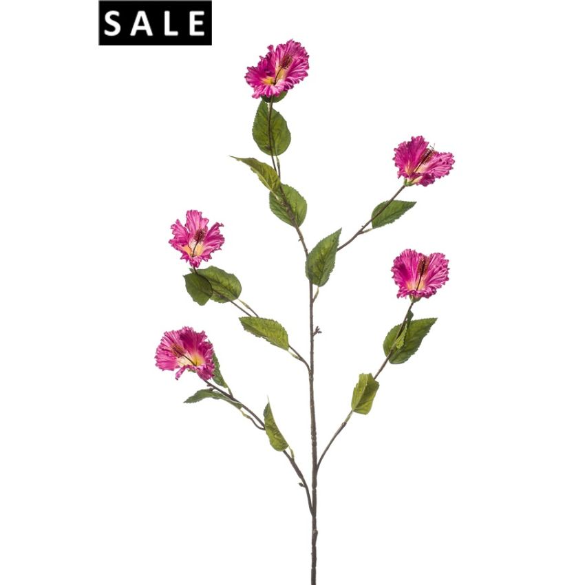 Hibiscus branch x5 purple 115cm