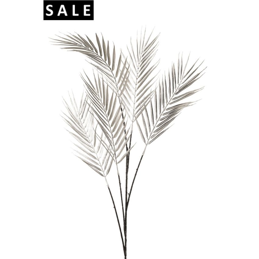 Palm leaf spray x5 silver 115cm