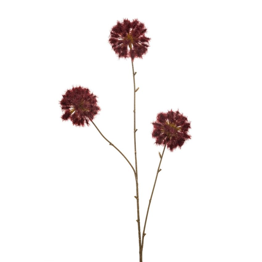 Dandelion spray burgundy 80cm