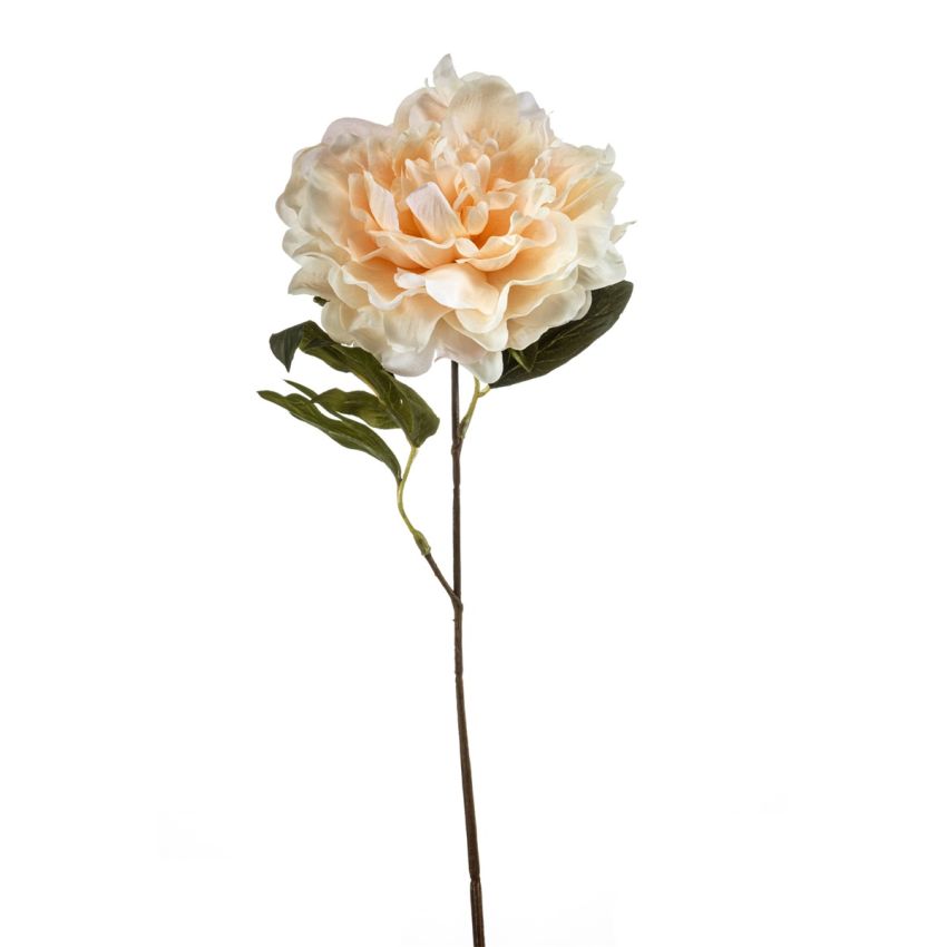 Peony spray beige 57cm