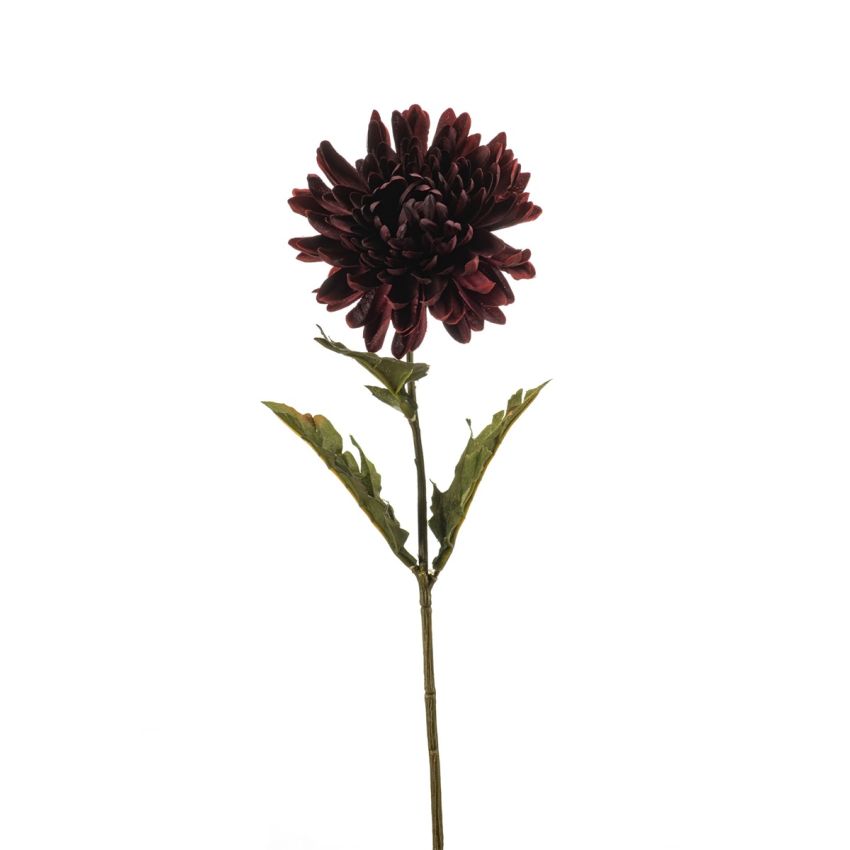 Chrysantum spray burgundy 58cm