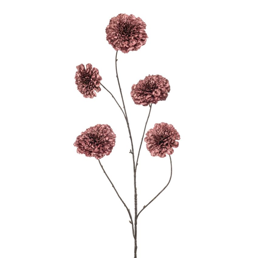 Zinnia spray x5 old pink 110cm