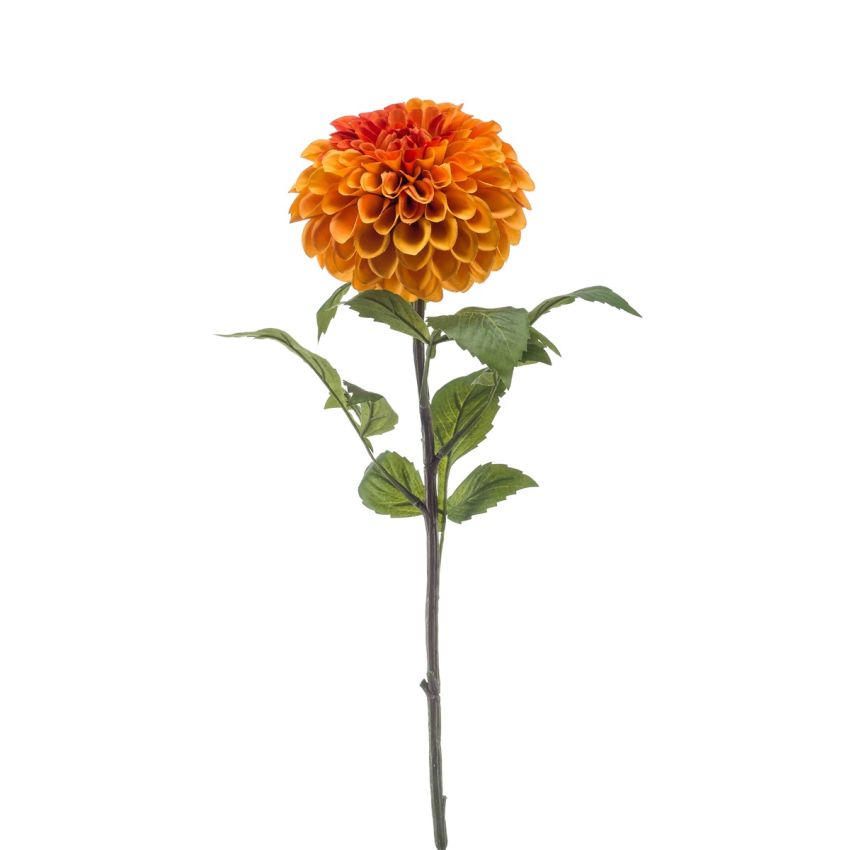Dahlia pompon spray orange 74cm